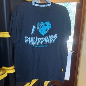My Philippines Black Turquoise I Heart Philippines Graphic Tee Size Medium